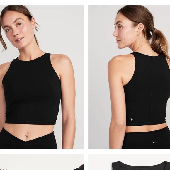 4 Old Navy Light Support PowerChill Longline Sports Bra for Women Medium - Picture 2 of 9